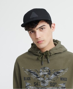 Superdry 6 Panel Twill Férfi Sapka Fekete | MXRPS1067